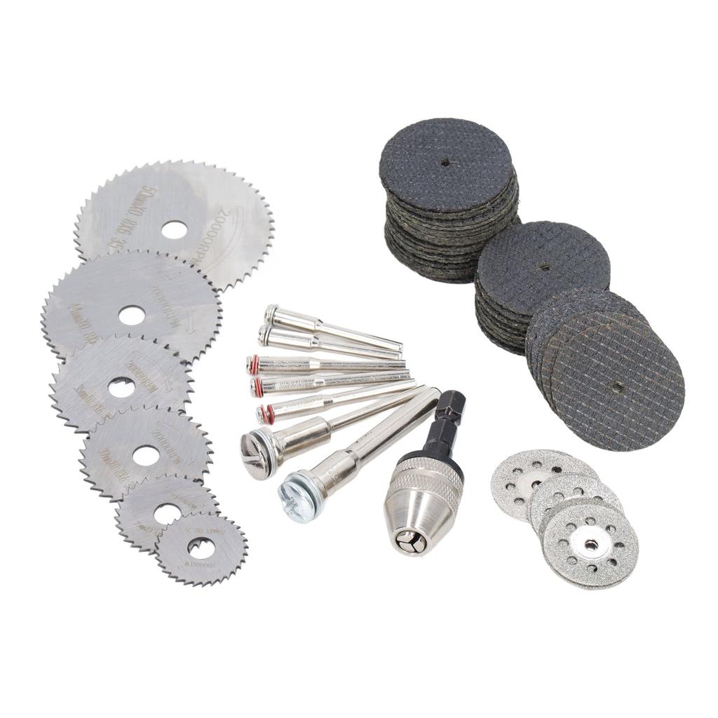 Rotary Cutting Wheels Tool Kit Resin Cut Off Disc HSS Saw Blades for Wood Metal Plastic