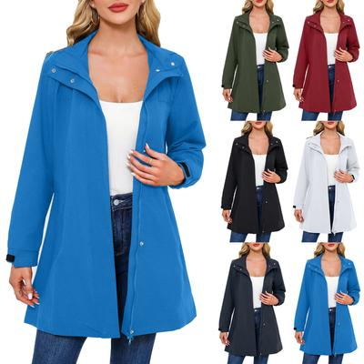 Jacket Women Waterproof Windbreaker Lightweight Rain Jackets With Pockets Packable Raincoats For Women With Hood