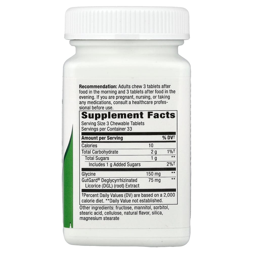 Enzymatic Therapy DGL Licorice Extract Licorice Flavored Chewables 100 Tablets