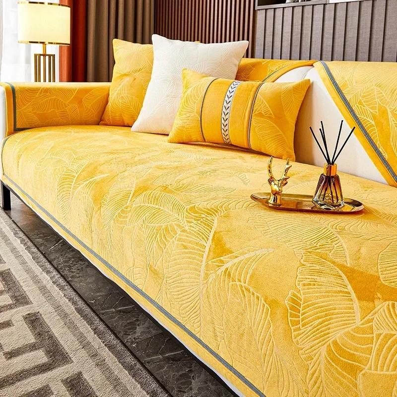 

Супермягкий бархатный чехол для дивана-шезлонга, жаккардовые чехлы для полотенец, противоскользящие чехлы для угловых диванов в гостиной 70x70 A