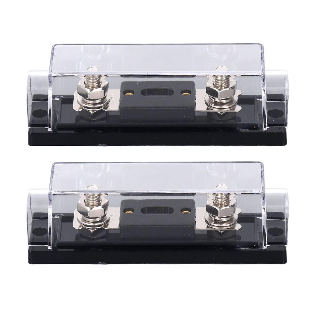 2 Stück Audio-Sicherungshalter 250A 48V Stereo-Video-System ANL-Sicherungsblock für Wohnmobile Yachten Schiffe Landwirtschaftliche Fahrzeuge