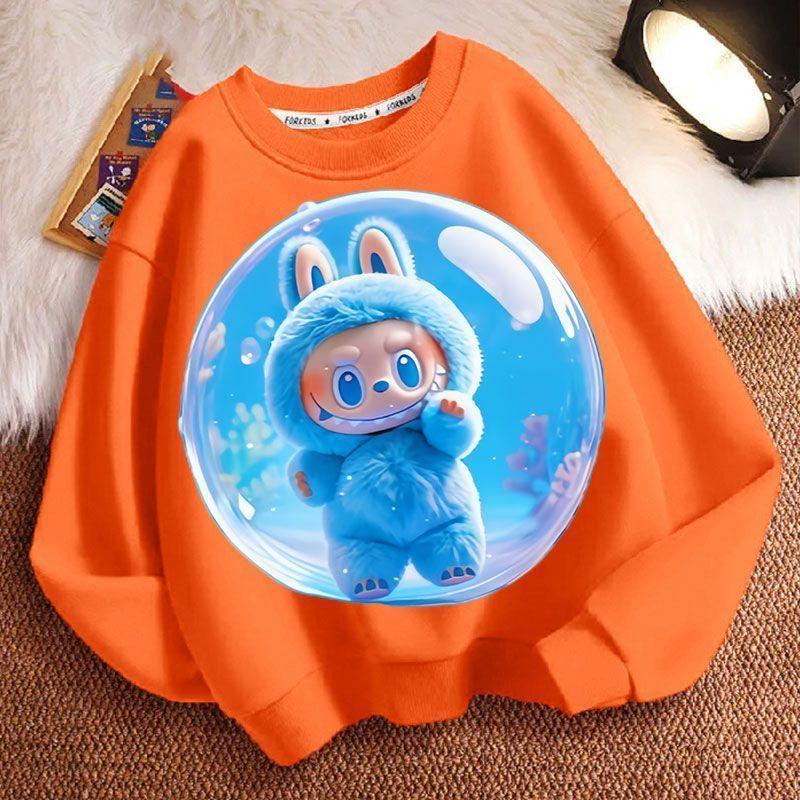 Children's Fashionable Casual Sweatshirts for Spring and Autumn, Long-sleeved Loose Sweatshirts for Boys and Girls