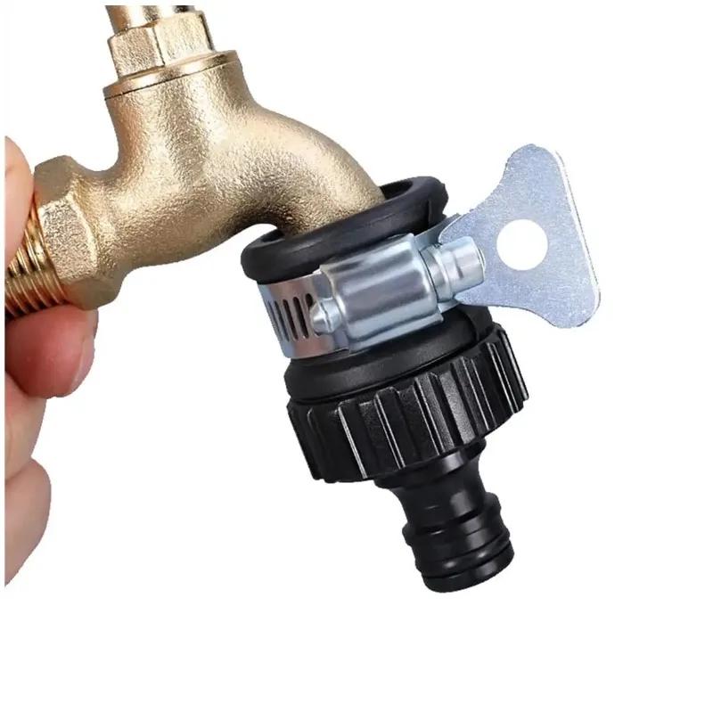 1/2pcs Durable Universal Water Faucet Adapter Plastic Hose Fitting Quick Connect Fitting Tap for Car Washing Garden Irrigation