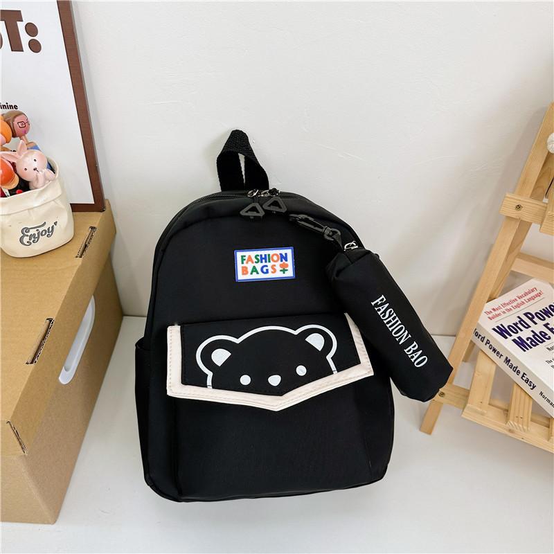 Cute Bear Design Kids Backpack For Toddlers Preschoolers Nylon Lightweight School Bag