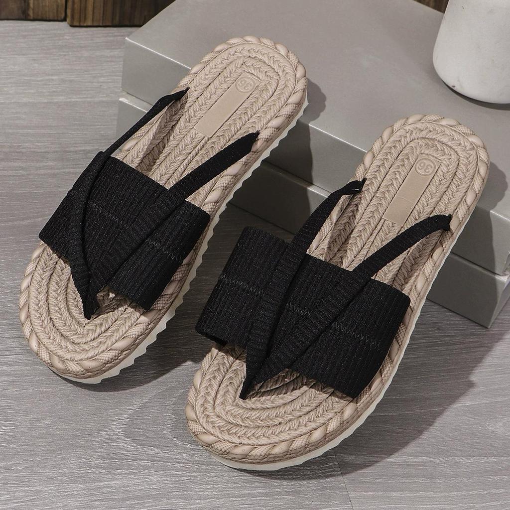 Dam sommar bekväma sandaler med öppen tå, avslappnade mode tofflor, utomhus slip-on flip-flops