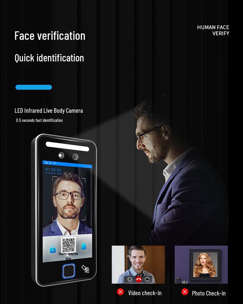 5.5" Smart Face Recognition Access Control & Attendance System for Campus and Community.