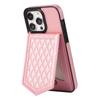 For iPhone 16 Pro Max Case RFID Blocking Hidden Mirror TPU+PU Phone Cover