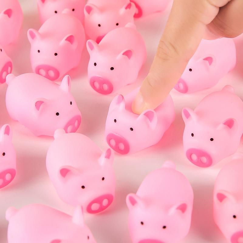 5/10/20 Stück Süßes Rosa Schwein Mini Gummi Schreiendes Geräusch Sparschwein Lustige Ornamente Haustier Geschenke Quietschen Spiel Requisiten Geeignet für Hund Katze ZYF