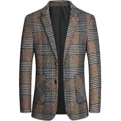 2025 Herren Slim Fit Einreiher Blazer: Frühling & Herbst Lässig Koreanischer Stil Modetrend