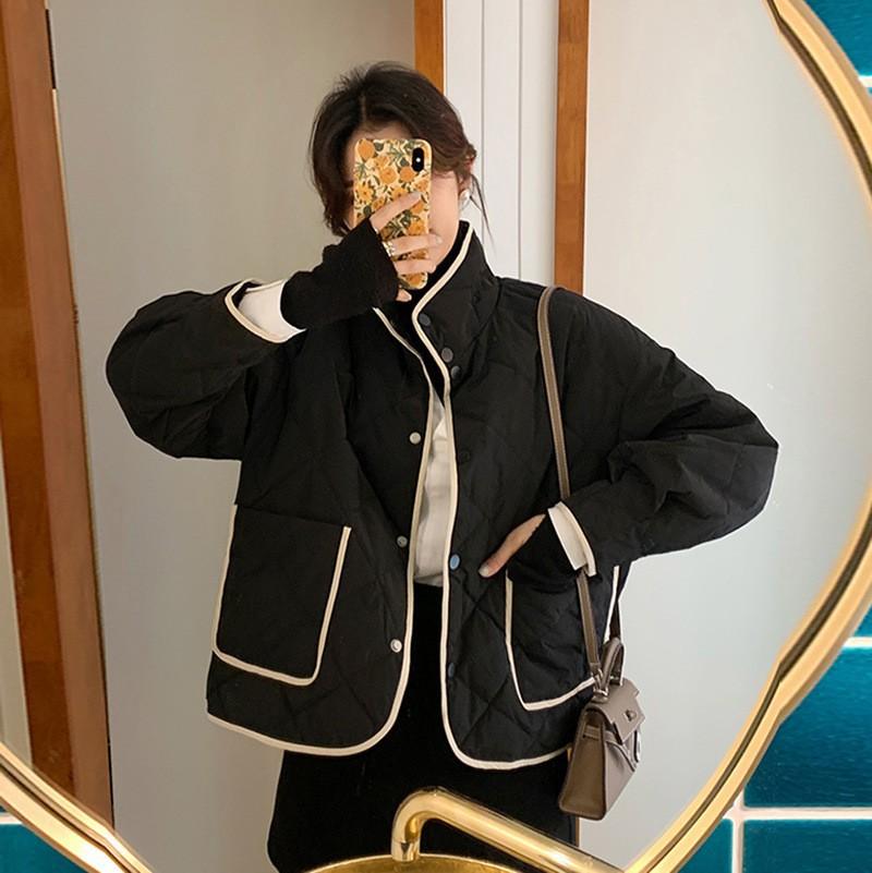 Rhombus Xiaoxiang Light Down Jacket New Women's Winter Small Man Sweet Short White Duck Down Jacket