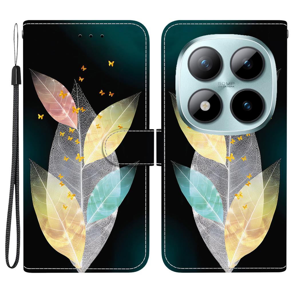 For Xiaomi Poco M8 Pro 5G/Redmi Note 15 Pro+ 5G (Global) Case Pattern Printing Leather Flip Wallet Phone Cover with Lanyard