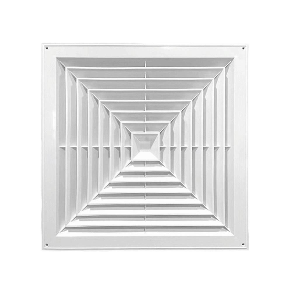 New Plastic Air Vent Grille White With Flaps Duct Heating Vents Silent Operation Square Ventilation Cover Bathroom