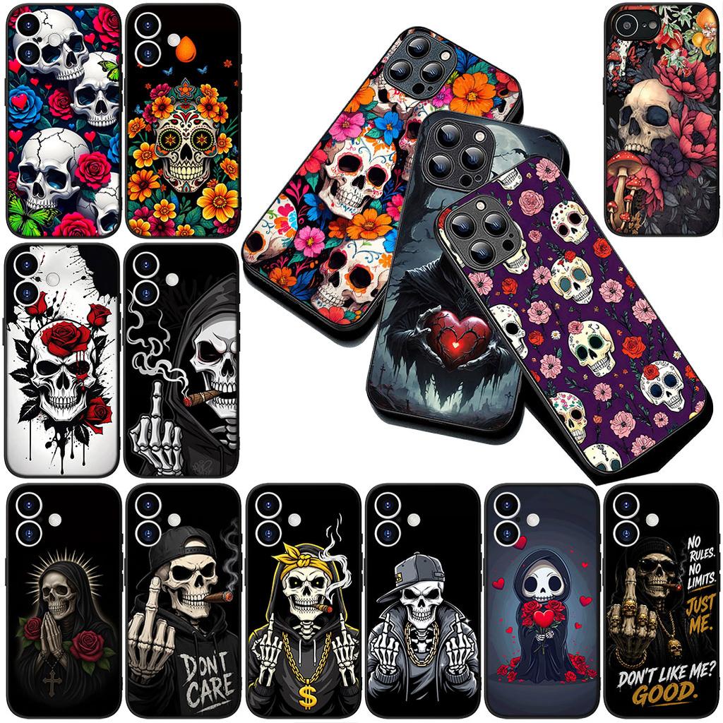 Calavera Skull Flower Phone Cover for Motorola Moto Edge 50 30 Fusion 40 NEO Ultra Pro G35 G45 G75 G85 G35 Protective Case