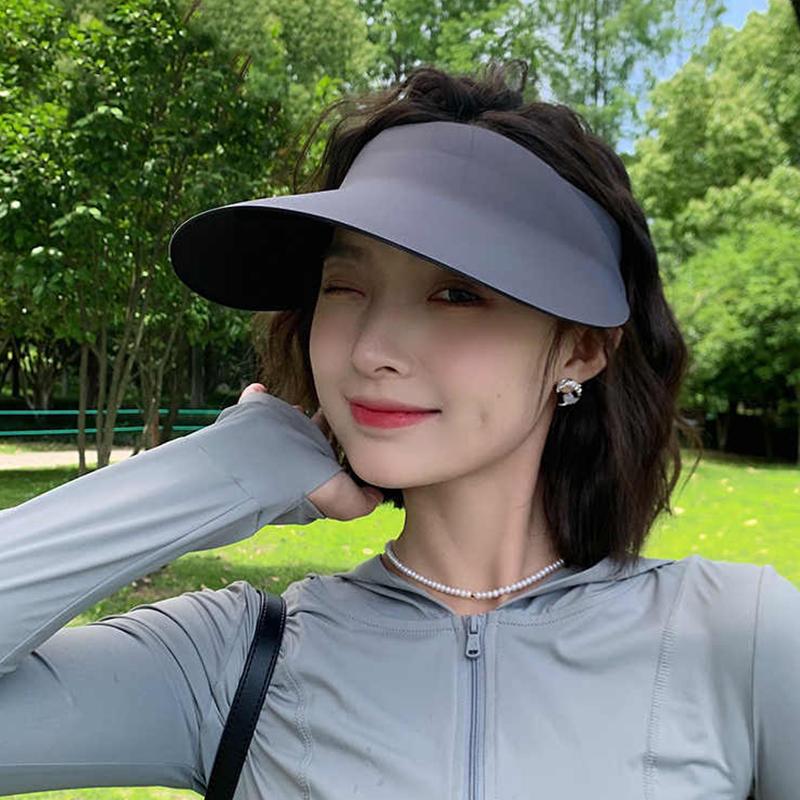 Unisex Couples Sun Visor Cap, Spring Summer UV Protection Breathable Hat, Adjustable Elastic Band for Outdoor Work & Daily Wear