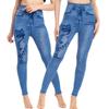 Women's Tight Fitting Imitation Denim Casual Elastic Waist Casual Sports Yoga Pants