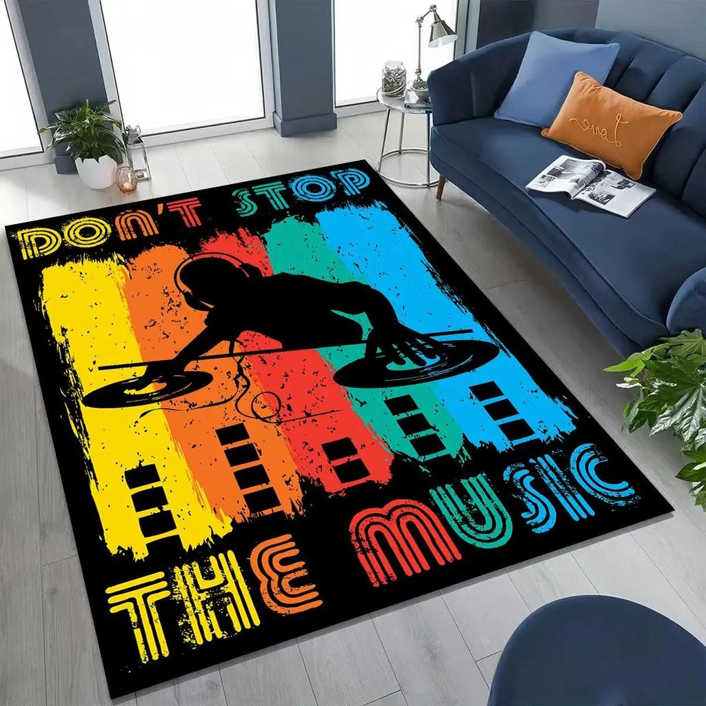 Tappeto Vintage Hip-hop Anni '90 per Soggiorno Camera da Letto Comodino Tappetino per Pavimento Scintillante Decorazione Festa Disco Cucina Tavolino Zerbino