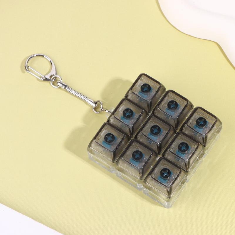 9 Tasten Finger Tastatur Kappen Stressabbau Spielzeug Knopf Tastenkappe Schlüsselanhänger Mechanische Tastatur Knopf Stressabbau Spielzeug