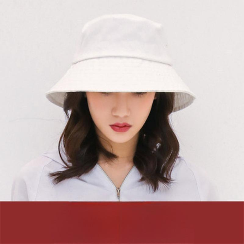 Black Fisherman Hat Women's Spring and Summer Korean Version Versatile Japanese Sun Protection Sun Hat Men's Basin Hat Trendy