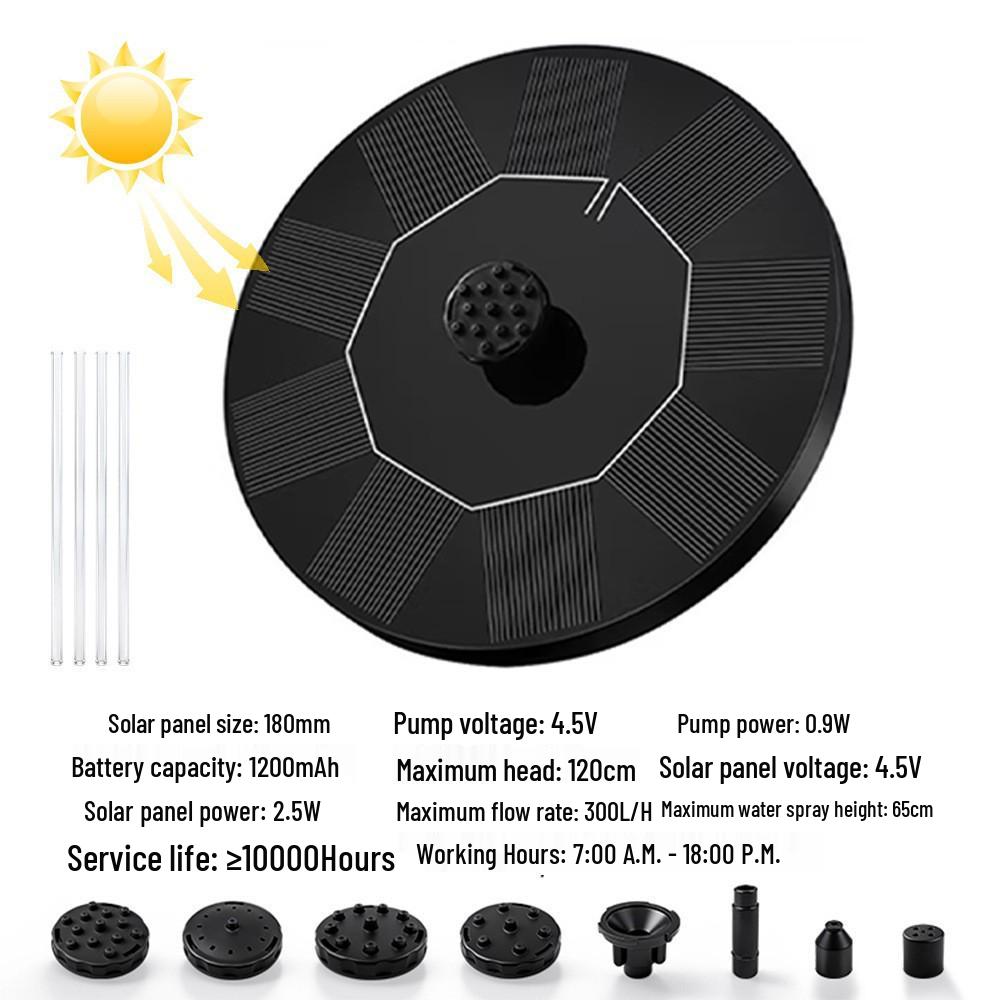 Solar Rockery Water Feature: Automatic Fountain Pump for Fish Pond and Courtyard Landscaping.