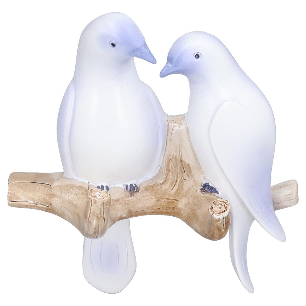 Birds Coat Hanger Waterproof Wall Mounted Resin Animal Style Decorative Birds On Branch Hanger Rack