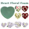 1 pz Blocchi di Spugna Floreale Grandi a Forma di Cuore Mattoni Floreali con Vassoio a Ventosa Spugna Verde per Fioristi Fango Floreale per Matrimoni Feste