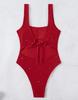 Women's Swimsuits Sexy Solid Color Back Tied One-piece Swimsuit Bikini Beachwear Bathing Suits