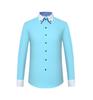 Men's Iron-Free Wrinkle-Resistant Color Block Long Sleeve Business Casual Shirt
