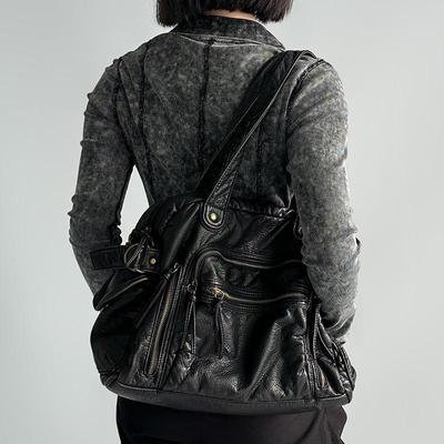 Best-Selling Y2K Retro Motorcycle Bag: Large-Capacity Handbag, Wasteland Style Tote, Women's Shoulder Messenger.