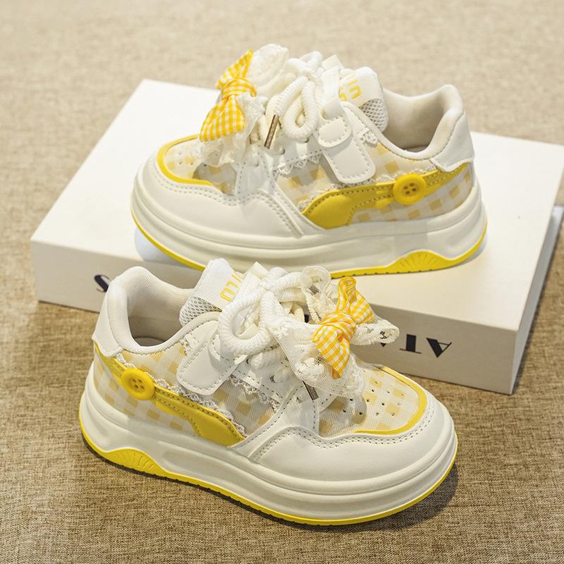 Platform Girls Shoes Children's Sports Shoes Medium and Older Children's Casual Shoes 2025 Autumn and Winter New Board Shoes Girls Tide Shoes