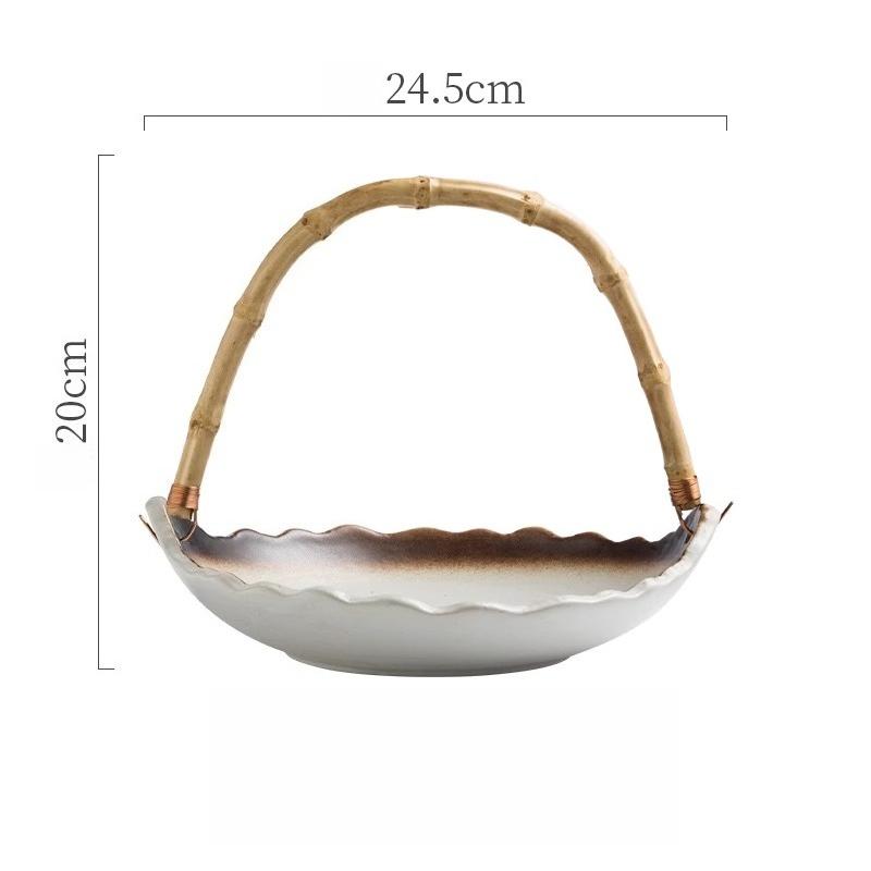 Creative Handheld Hanging Plate Featured Platter Ceramic Sushi Sashime Plate