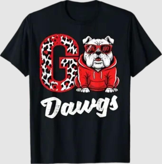 Бульдог Go Dawgs Мужская Женская Футболка XL