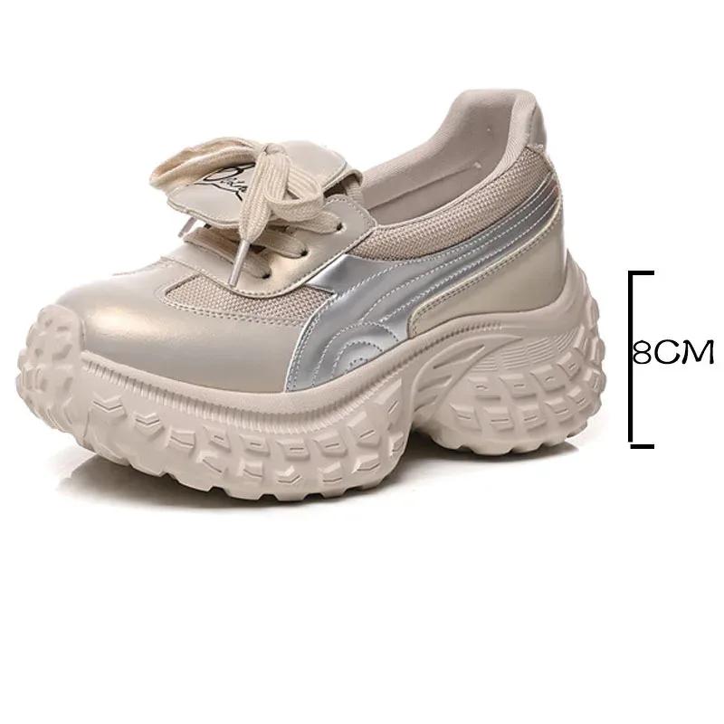 

Fujin 8 см Air Mesh Летние мокасины из натуральной кожи из микрофибры Модные удобные толстые кроссовки Женские туфли на вулканизированной платформе и танкетке 34 чёрный