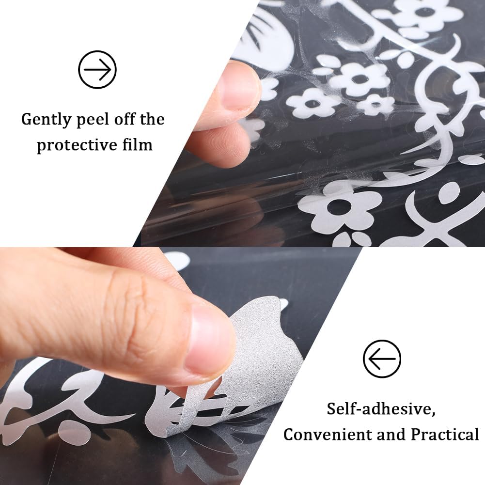 GORGECRAFT 2 Sheet Floral Butterfly Decals Butterflies Kissing Flowers Car Decal Reflective Vinyl Waterproof Sticker Women Car Stickers for Auto
