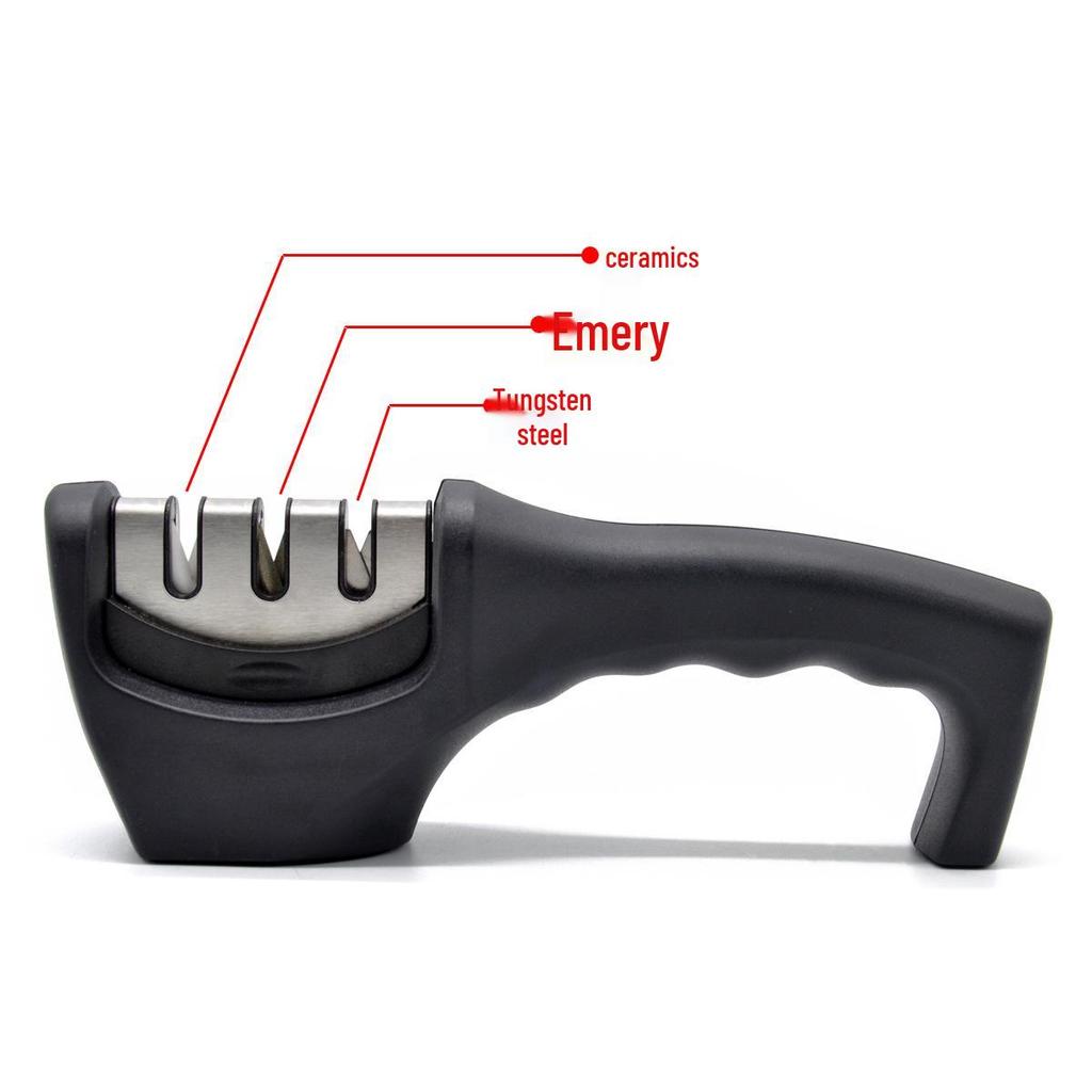 Four-Stage Handheld Knife and Scissor Sharpener - Kitchen Gadget