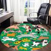 1PC Dogs Garden Office Round Area Rug, Mat Suitable For Office, Under Office Chairs Bedroom Living Room Home Decor, Room Deco