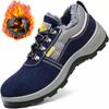 High Quality Winter Boots Men Steel Toe Cap Safety Boots Work Shoes Men Puncture-Proof Work Boots Plush Warm Safety Shoes Boots