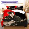 Johnny Hallyday Pattern Bedding,Quilt Set Quilt Cover Pillowcase Home Birthday Gift (1 * duvet cover + 2 * pillowcase, without core)