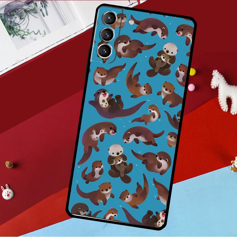 Animal Otter Case For Samsung Galaxy S22 S23 Ultra S21 FE S8 S9 S10 Plus Note 10 20 Ultra S20 FE Coque
