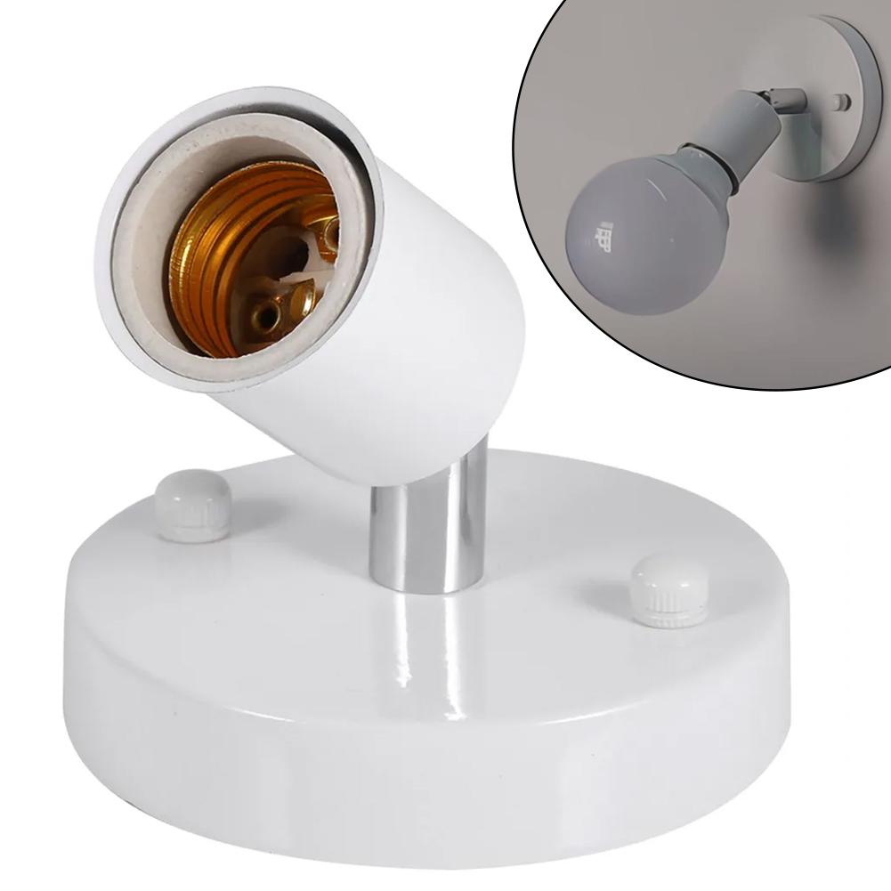 Vintage Retro Lamp Base E27 Ceiling Light Wall Mounted Lamp Bulb Holder Socket 180 Degree Rotating for Bedroom Office F7M3