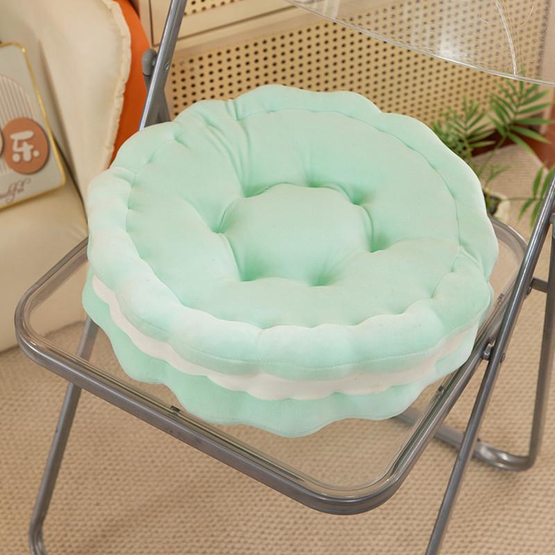 

Cookie Shaped Plush Pillow With Pp Cotton Filling For Kids Bed Sofa Decor Green