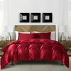High-end Satin Queen Duvet Cover Set Comfortable Silky King Size Bedding Set Soft Skin-friendly Blanket Cover Sets Twin NO Sheet