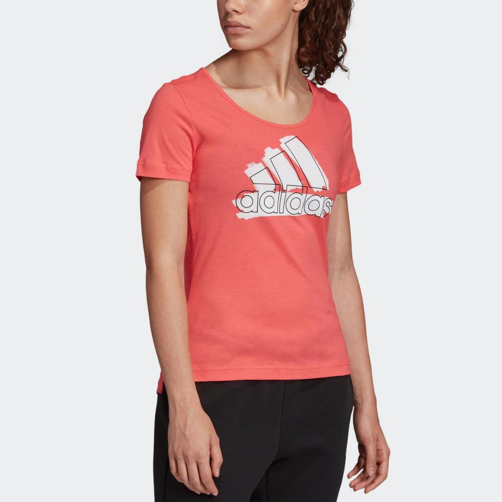 adidas T Shirts Women's Pink Crew Neck Moderate DV3016
