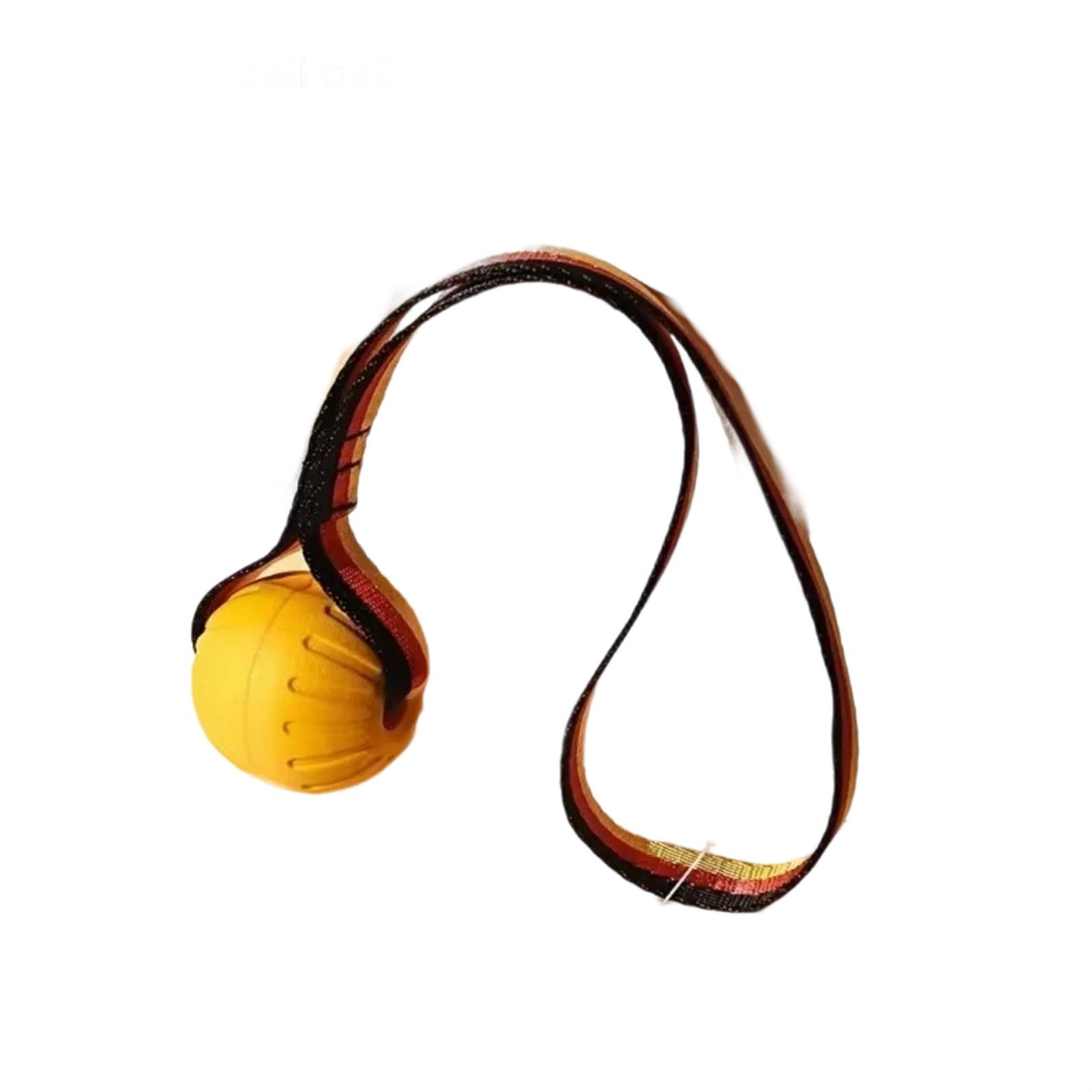 7cm EVA Dog Chew Ball With Flag Rope Pet Training Toy