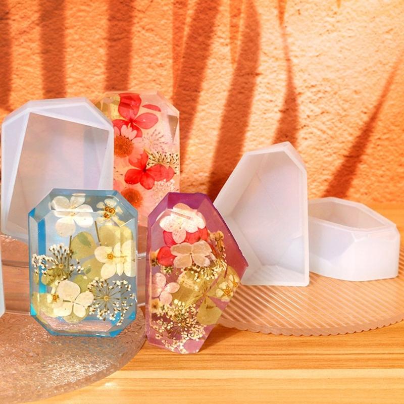 Large Multi-Faceted Gem Stone Resin Epoxy Mold for Jewelry Soap,Ice Making,Gemstone Isomalt Baking,Cabochon Candle Craft