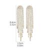 Rhinestones Long Fringe Earrings Sparkly Women Accessories Dangle Chain Stud Earrings Tassel Earrings Evening Wear