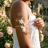 Vintage Arm Cuff Floral Open Arm Bangle Exquisite Arm Ring  Party