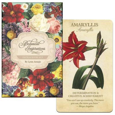 Nichiyu 44-Piece Oracle Card Set for Fortune Telling [Officially Imported] [Botanical Inspiration Set] Beautiful Floral Oracle Cards