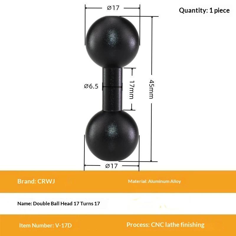 Aluminum 15Mm/17Mm/19Mm/20Mm/25Mm Ball Head Adapter To M6 1/4 Bolt For Motorcycle Phone Holder Car Bracket Camera Stand