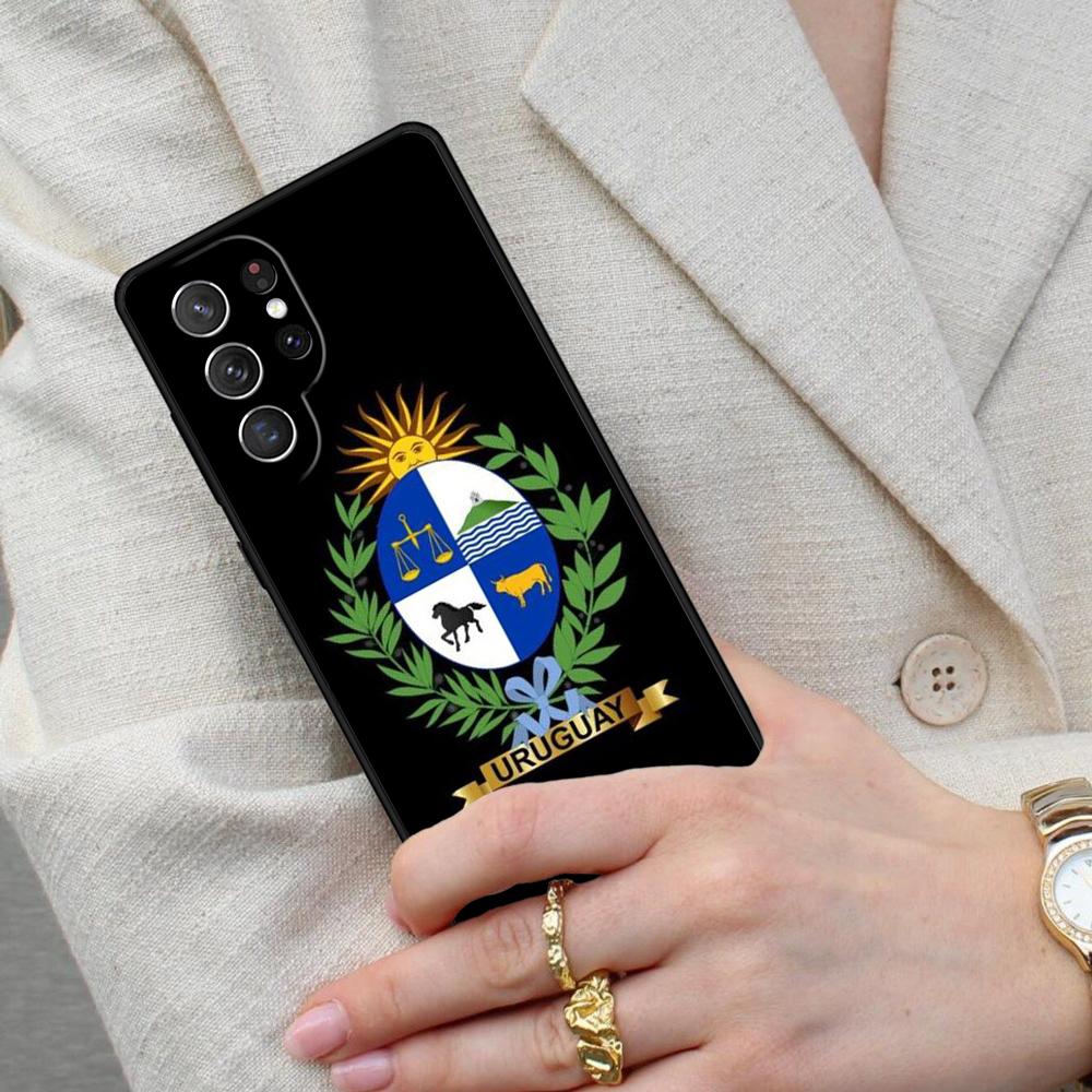 Funda para Teléfono Móvil con Bandera de Uruguay para Samsung Galaxy S26 Ultra S25 S24 S23 S22 S21 S20 Note10