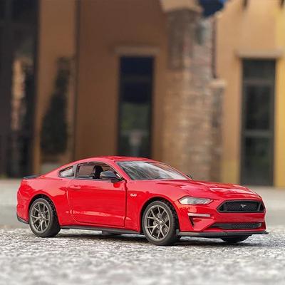 1:34 Ford Mustang GT 2018 Muscle Car Alloy Car Die Cast Toy Car Model Sound and Light Toy Collectibles Birthday Gift